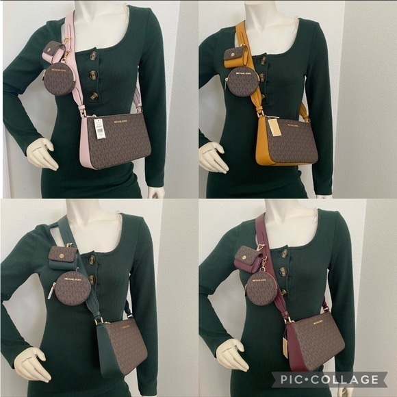 New MICHAEL KORS JET SET TRAVEL SMALL SHOULDER CROSSBODY BAG WITH TECH ATTACHED - Picture 6 of 9